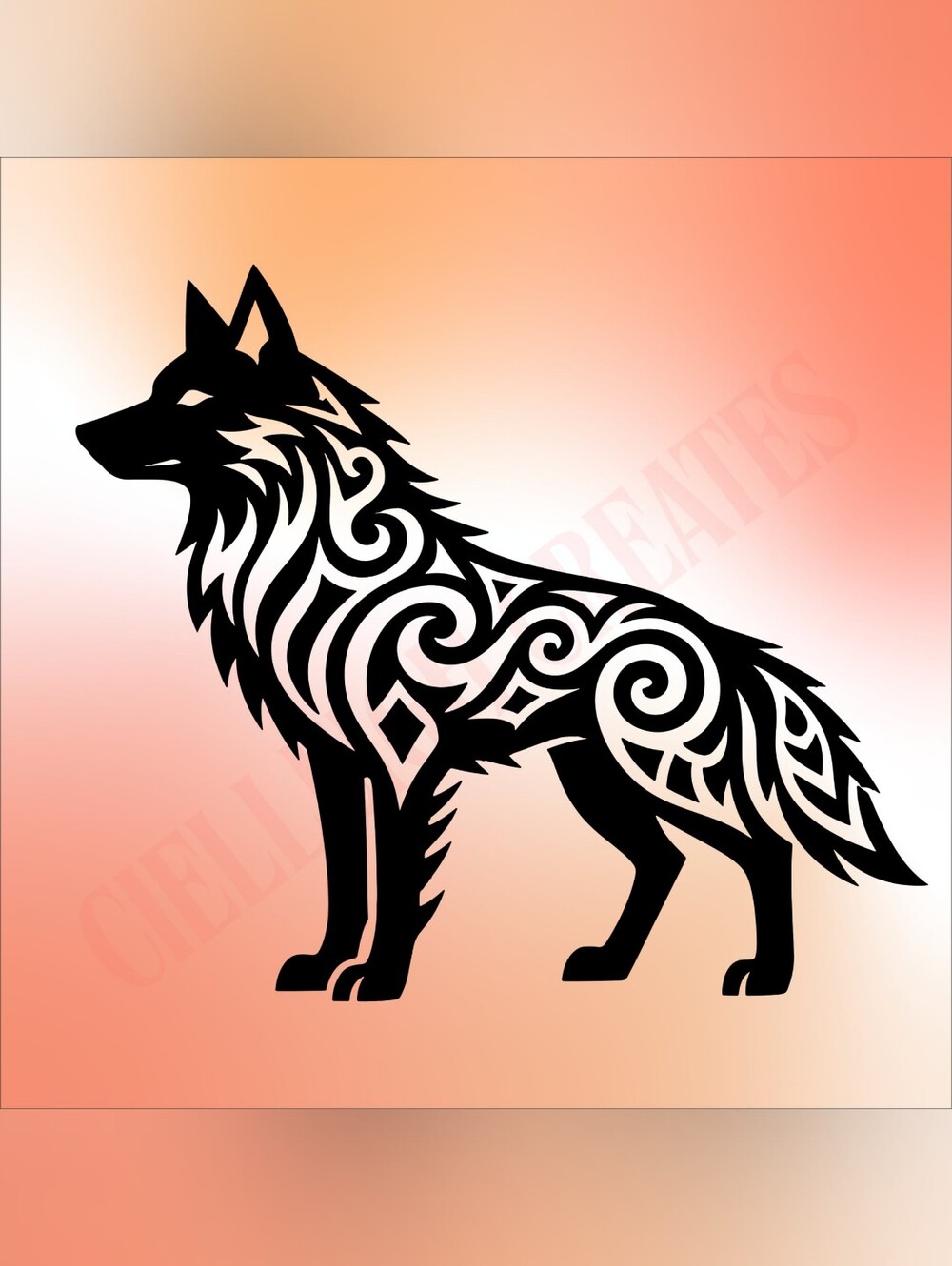 *2 for $20* Wolf Vinyl decal  sticker Handcrafted